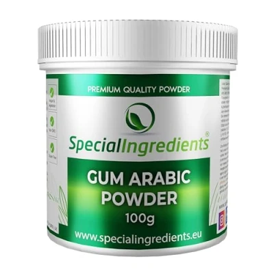Image of Gum Arabic Powder (Acacia) 100g Premium Quality, Vegan, Non GMO, Gluten Free Recyclable Container