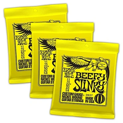 Image of Ernie Ball Beefy Slinky Nickel Wound Sets, .011 .054, Bundle of 3 Sets
