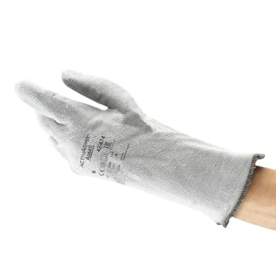 Image of Ansell ActivArmr 42 474 Heat Resistant Gloves, Special Purposes for Mechanics and Chemical Uses, Industrial Safety PPE Workwear, Professional Protection Grey, Size XL (1 Pair)