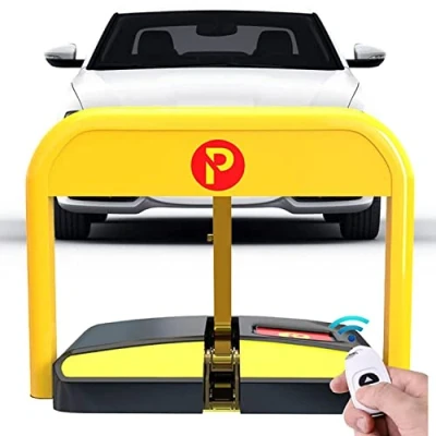 Image of GCCSSBXF Smart Lock Parking Bollard Folding Barrier, Remote Controlled Automatic Barrier Ideal Home, Business &amp; Office Car Park Driveway Guard Saver