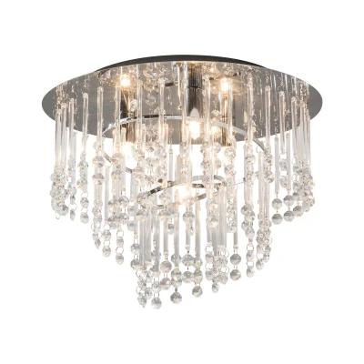 Image of Terre Crystal Ceiling Light, Chrome, 4x G9
