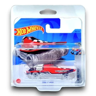 Image of Hot Wheels Mad Splash (Red &amp; Black) 6/10 HW Metro 2023 168/250 (Short Card) COMES IN A KLAS CAR KEEPER PROTECTIVE COLLECTORS CASE HKJ71