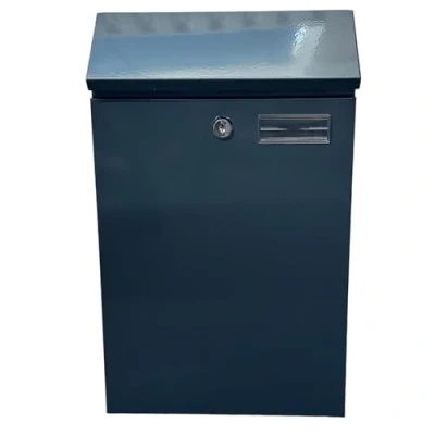 Image of HNP Galvenised steel Anthracite grey wall mounted postbox Letterbox