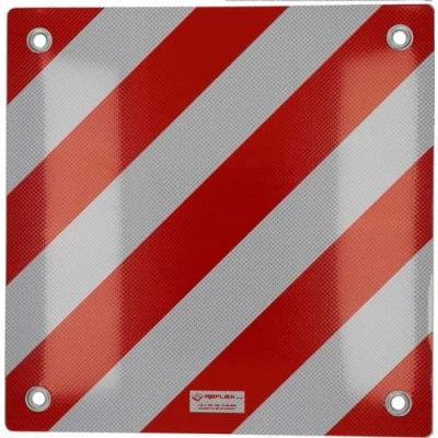 Image of Cartrend 10615 Warning Sign Italy Rear Aluminium 50 x cm Reflective Red/White Carrier/Bicycle Carrier for Car, Camping