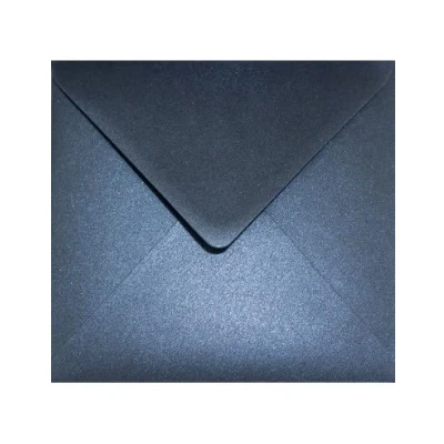 Image of Netuno 25 Square Pearlescent Dark Blue envelopes K4 153x153mm 6x6″ 120gsm Aster Metallic Queens gummed Pointed Flap no Window for Wedding Invitations Greeting Cards Christmas Birthday Money RSVP