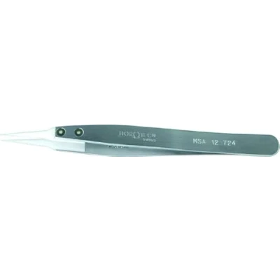 Image of KD89 Horotec MSA12.724 Tweezers with Soft White Delrin Tips, Very Fine Tips., grey