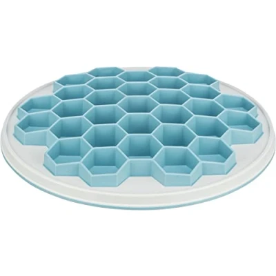 Image of Hive Slow Feeding plate, plastic/TRP/TPE, ø 30 cm, grey/blue