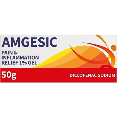 Image of Amgesic Pain Relief 1% Gel 50g Deep Diclofenac Anti Inflammatory for Back and Muscle Relief, Aches, Stiff Joints Swelling