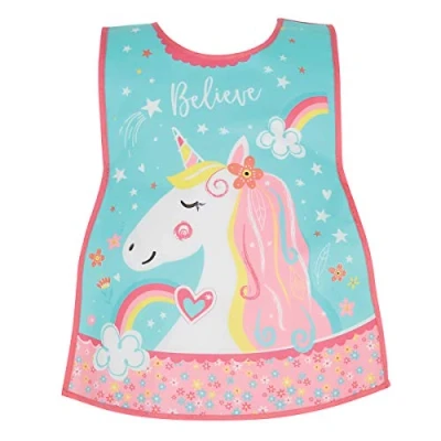Image of Cooksmart Kids British Designed PEVA Apron Aprons For Cooking, Arts &amp; Crafts or Other Hobbies Childrens Baking, Cleaning Unicorn