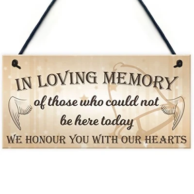 Image of RED OCEAN In Loving Memory Be Here Today Wedding Hanging Plaque Heaven Memorial Decor Sign