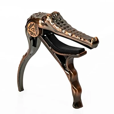 Image of Alice Guitar Capo for Acoustic and Electric Guitars Alligator Shape Aluminum Alloy with Clamshell Package