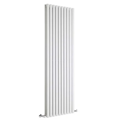 Image of Milano Aruba White Vertical Double Oval Panel Radiator 1780mm x 590mm