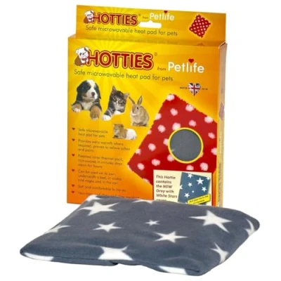 Image of Grey Microwavable Heat Pad For Dog Cat &amp; Small Animal Help With Stress Aches