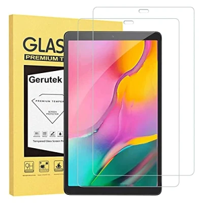 Image of Gerutek for [2 Pack] Samsung Galaxy Tab A 8.0 2019 Screen Protector, SM T290/T295 Tempered Glass Protector [9H Hardness] [Ultra Clear] [Anti Scratch] [Bubble Free] inch