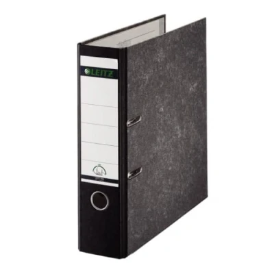 Image of Leitz Standard Lever Arch File 80mm Spine Foolscap Black Ref 1082 95 [Pack 10] + Free finchley Refill Pen