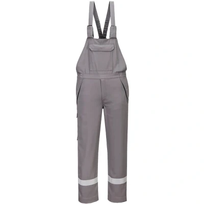 Image of Portwest Bizflame Work+ FR Bib and Brace Grey Large