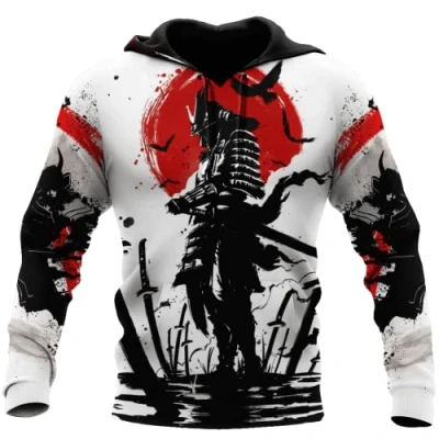Image of 3D Printing Oni Mask Samurai Tattoo Hoodies Men Autumn Fashion Casual Jacket Pullover Tracksuit DW697,Hoodie,M