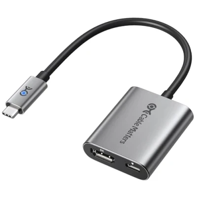 Image of Cable Matters 48Gbps USB C to HDMI 2.1 Adapter Supporting 4K 120Hz and 8K 60Hz (DSC required) HDR, 100W PD Thunderbolt 3/4 Port Compatible Maximum Resolution on Any MacBook is 4K@60Hz