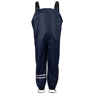 Image of Trespass Kids Waterproof Trousers Unpadded Fleece Lined Raining Navy