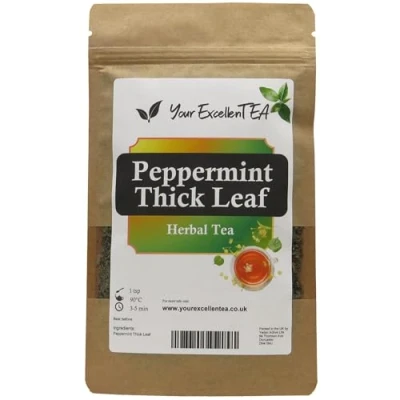 Image of Your ExcellenTEA Peppermint Loose Leaf Herbal Tea Pure Strong Mint Herbs Leaves Caffeine Free 150g