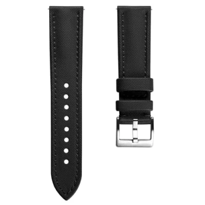 Image of WatchGecko Atlas Sailcloth Strap [Black, 21mm]