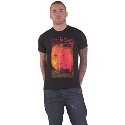 Image of Plastic Head Alice in Chains &#039;Jar of Flies Album&#039; (Black) T Shirt (as8, Alpha, l, Regular, Regular)