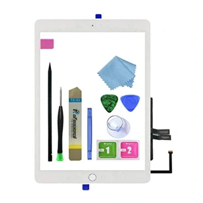 Image of Zentop for White iPad 6th Generation 2018 A1893 A1954 Touch Screen Digitizer Assembly Replacement with Home Button, Camera Bracket, Pre Installed Adhesive,Tool Repair Kit.