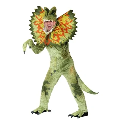 Image of Fun Costumes Adult Dilophosaurus Fancy Dress Costume Medium