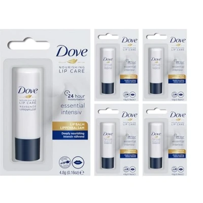 Image of Dove Lip Balm Stick Nourishing Lipcare (4x 4,8g) Essential Intensiv Care Pack of 4