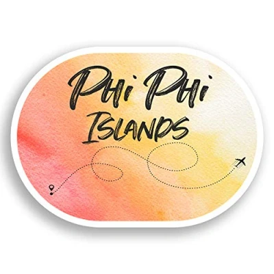 Image of 2 x 10cm Phi Islands Vinyl Stickers Thailand Sticker Laptop Luggage #10953 (10cm Wide)