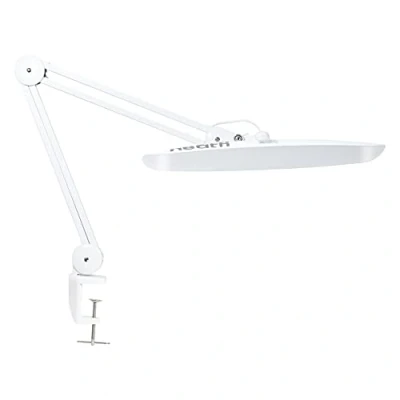 Image of Neatfi XL 2,200 Lumens LED Desk Lamp with Clamp, 24W Bright Task Lamp, 51CM Wide Lamps, 4 Level Brightness, Dimmable, Eye Caring Light for Bedroom &amp; Office (CCT White)