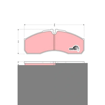 Image of 42536101 brake pad set TRW COTEC GDB1610 incl. wear warning contact with caliper screws accessories IVECO: DAILY 3, 3 Kasten/Kombi