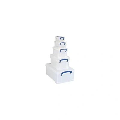 Image of Really Useful Box Bonus Pack consisting of one Each 9, 3, 1.6, 0.7 and 0.3 Litre Capacity Clear b