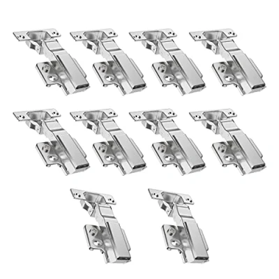Image of AOLISHENG 10 Pcs Soft Close Kitchen Cupboard Cabinet Hinges 35mm Door Hinges, Full Overlay 100 Degree Wardrobe with Screws, 5 Pair