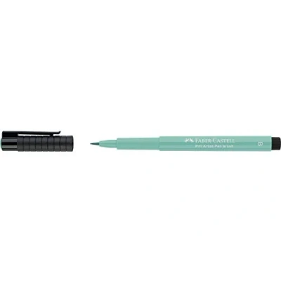 Image of Faber Castell Art &amp; Graphic Pitt Artist Pen Brush India Ink Pen, Phthalo Green, Single For Art, Craft, Drawing, Sketching, Home, School, University, Colouring
