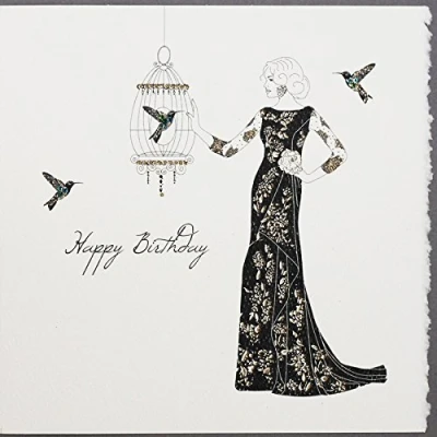 Image of Happy Birthday Handmade Open Card S6