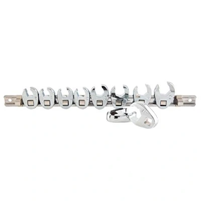 Image of Sunex Tools 9710M 3/8 Inch Drive Metric Crowfoot Flare Nut Wrench Set, Size 10 19, Piece