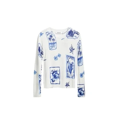 Image of Desigual TAMPERE women&#039;s Sweater in White
