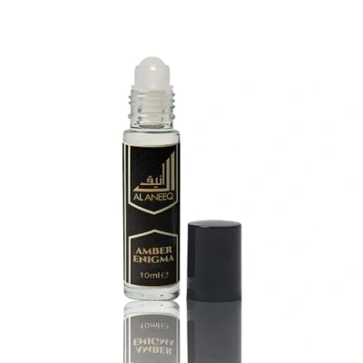 Image of Al Aneeq Amber Enigma I Concentrated Fragrance Oil Attar Perfume for Men Notes of Vetiver Patchouli Spice Wood Earth Musk Travel Size Alcohol Free (10ml)