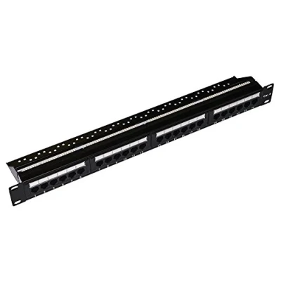 Image of LINK lkp624u 24 Port 19 &quot;Not Shielded UTP Patch Panel 8 Pin RJ45 Category 6 for Networks, Black