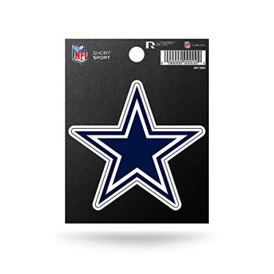 Image of Rico Industries NFL Football Dallas Cowboys Short Sport Decal 3.75&#039; x 4.75&#039; Die Cut Team Logo