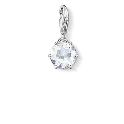 Image of Thomas Sabo Women Charm Pendant Birth Stone Club 925 Sterling Silver 1257 197 14