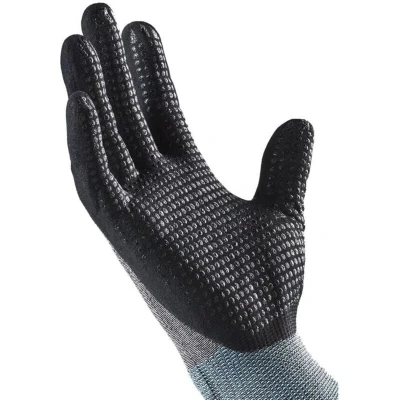 Image of Ejendals Tegera Nitrile Dip Nylon Gloves Grey/Black SZ.9