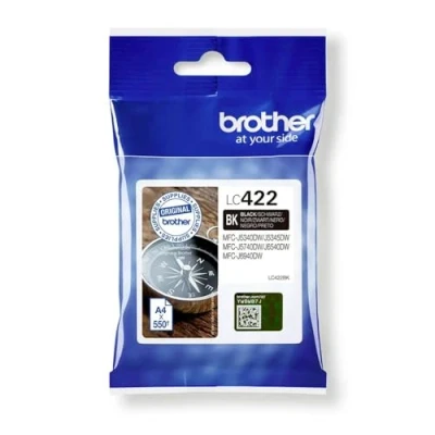 Image of Original Brother LC 422BK Black Ink Cartridge for Approx. 550 Pages MFC J5340DW, J5345DW, J5740DW, J6540DW, J6940DW