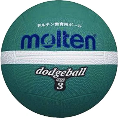 Image of Molten Ld3g Dodgeball Official Size 3 Rubber Dodge Ball Green