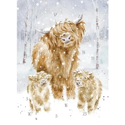 Image of Wrendale Designs by Hannah Dale A Highland Christmas Advent Calendar 210mm 297mm