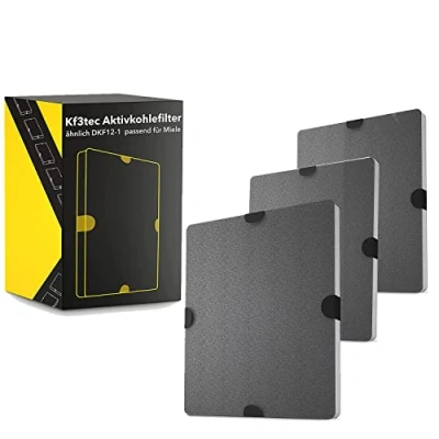 Image of KF3TECSet (3 filters) activated carbon filter similar to DKF12 1 or 6228731, suitable for Miele extractor hoods DA269 4 / DA279 DA390 DA420 28996265D