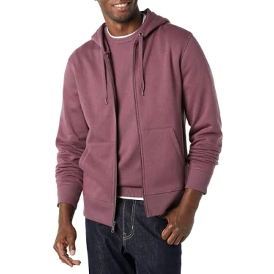 Image of Amazon Essentials Men&#039;s Full Zip Fleece Hoodie (Available in Big &amp; Tall), Purple, S