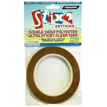 Image of Stix2 Double Sided Polyester Ultra Sticky Clear Tape, 6mm x 16m
