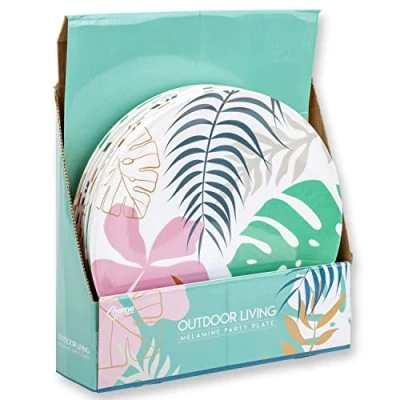 Image of VFM Tropical Melamine 11&quot; Plate pack of 6 Outdoor Living